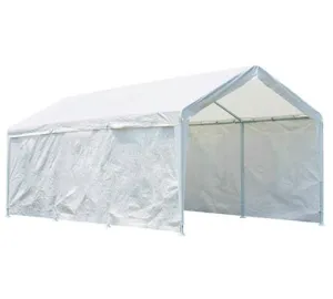 QUICTENT 10' X 20' GABLE ROOF CARPORT-WHITE
