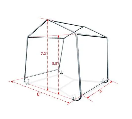 Quictent 6' x 6' ATV Shelter-Dark Gray