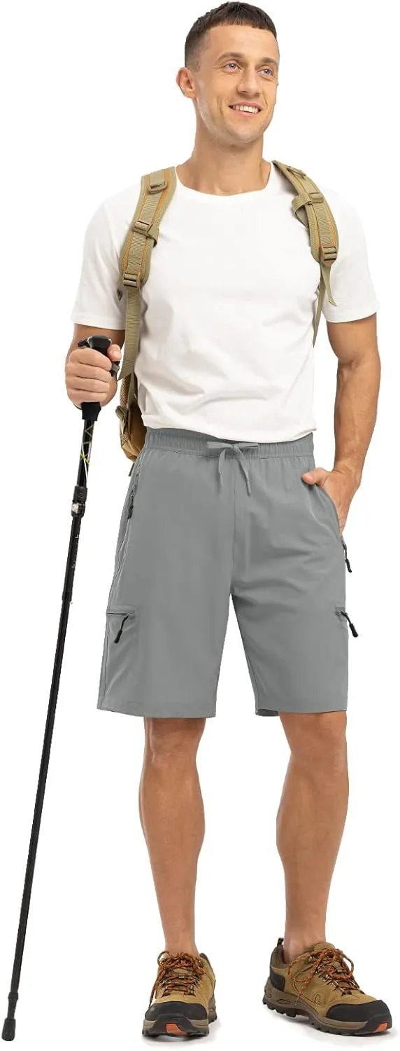 Rdruko Men's Hiking Shorts Quick Dry Lightweight Outdoor Sports Shorts with 5 Pockets for Travel Camping
