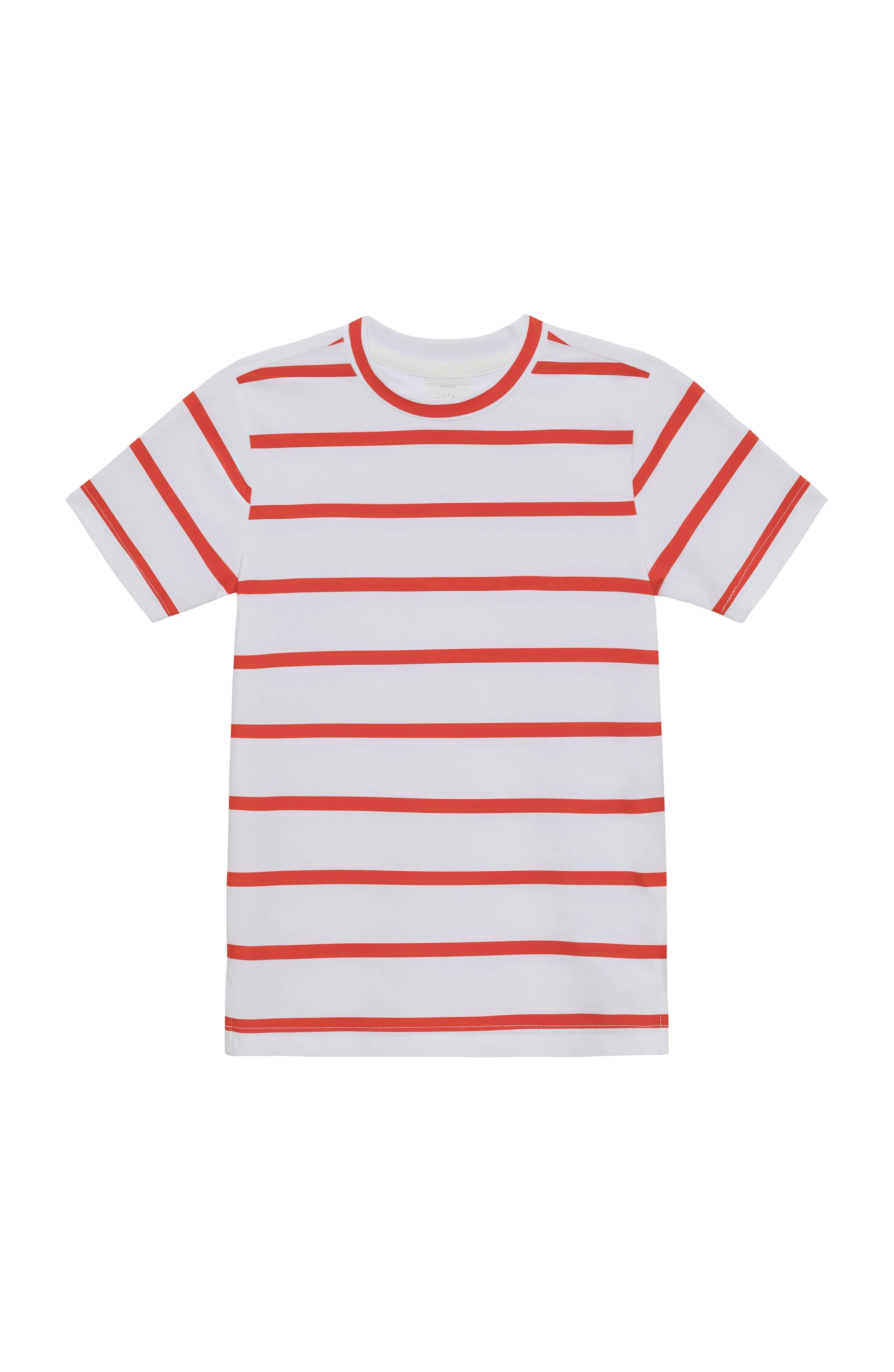 red and white stripe practice shirt