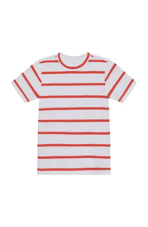 red and white stripe practice shirt