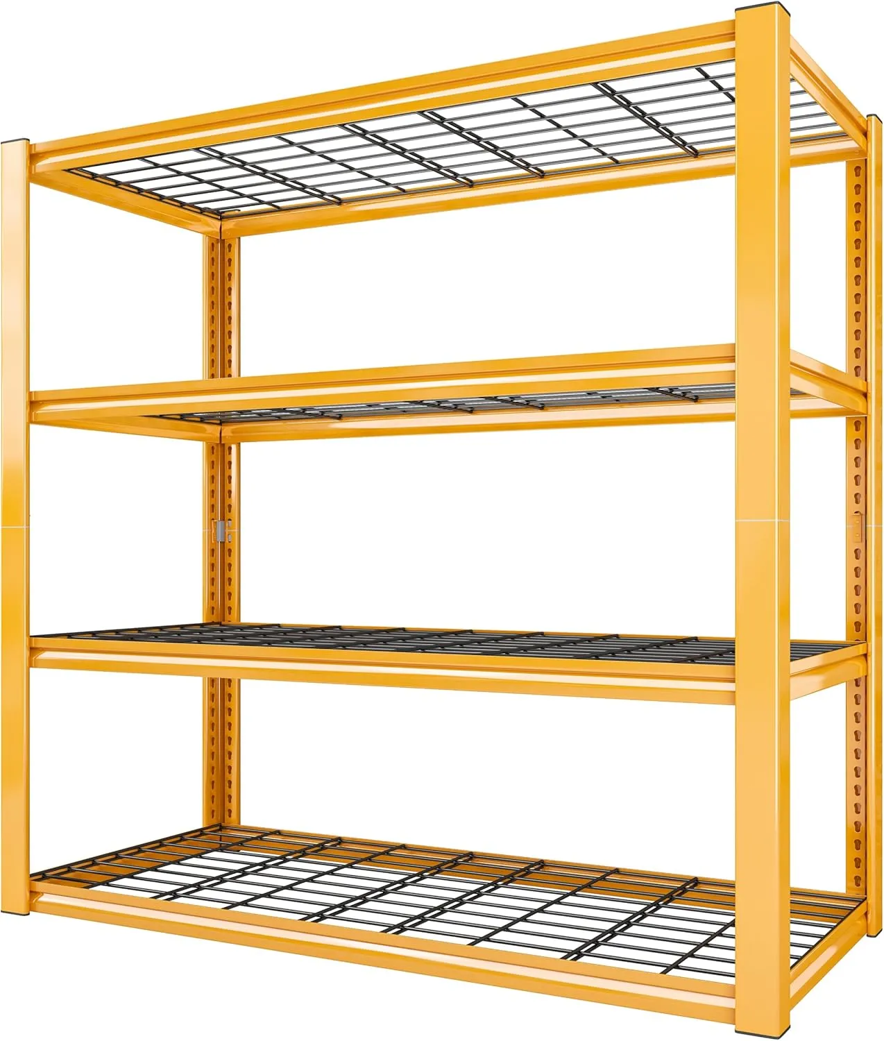 REIBII 40" W Garage Shelving 2240 LBS Storage Shelves Adjustable Heavy Duty Shelving 4 Tier Metal Shelves for Storage 59.5" H Metal Shelf for Pantry Basement Warehouse 40" W × 19.5" D × 59.5" H