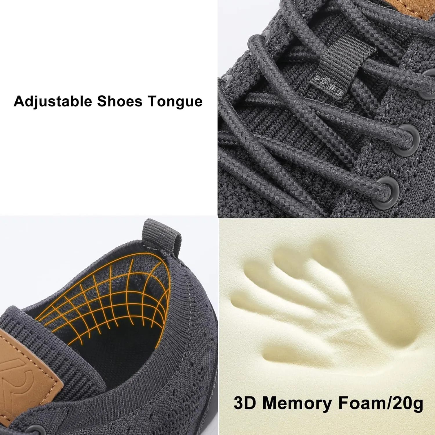 relxfeet Men's Dress Sneakers Fashion Oxfords Business Casual Shoes Wide Toe Box Barefoot Zero Drop Walking Shoes