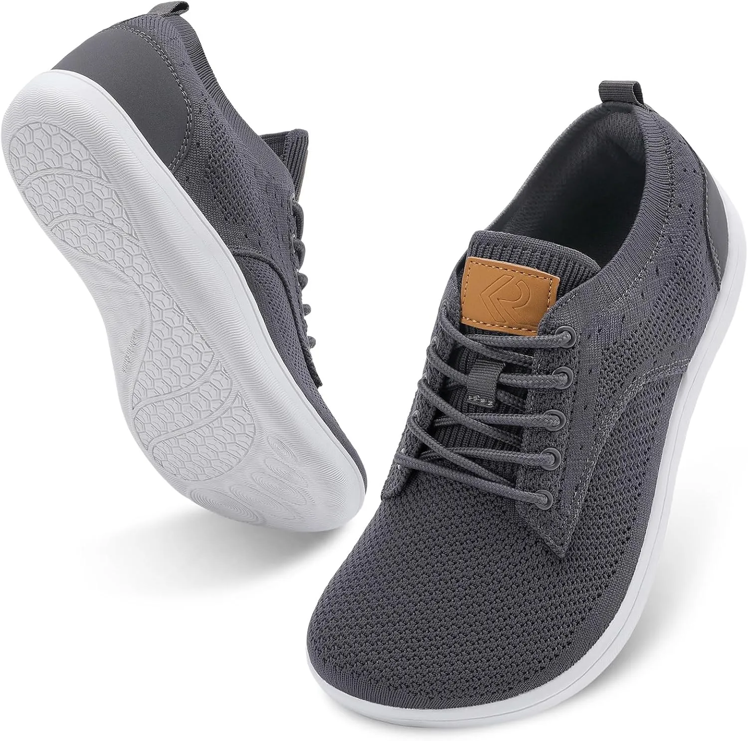 relxfeet Men's Dress Sneakers Fashion Oxfords Business Casual Shoes Wide Toe Box Barefoot Zero Drop Walking Shoes