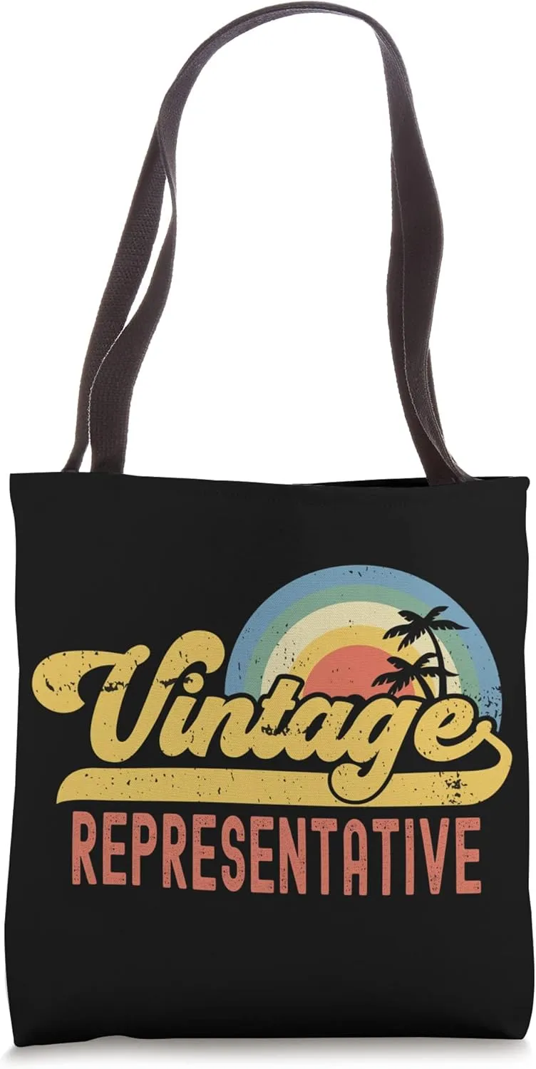 Representative Vintage Sunset Profession Retro Job Title Tote Bag