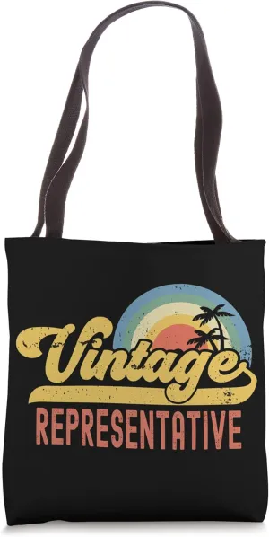 Representative Vintage Sunset Profession Retro Job Title Tote Bag