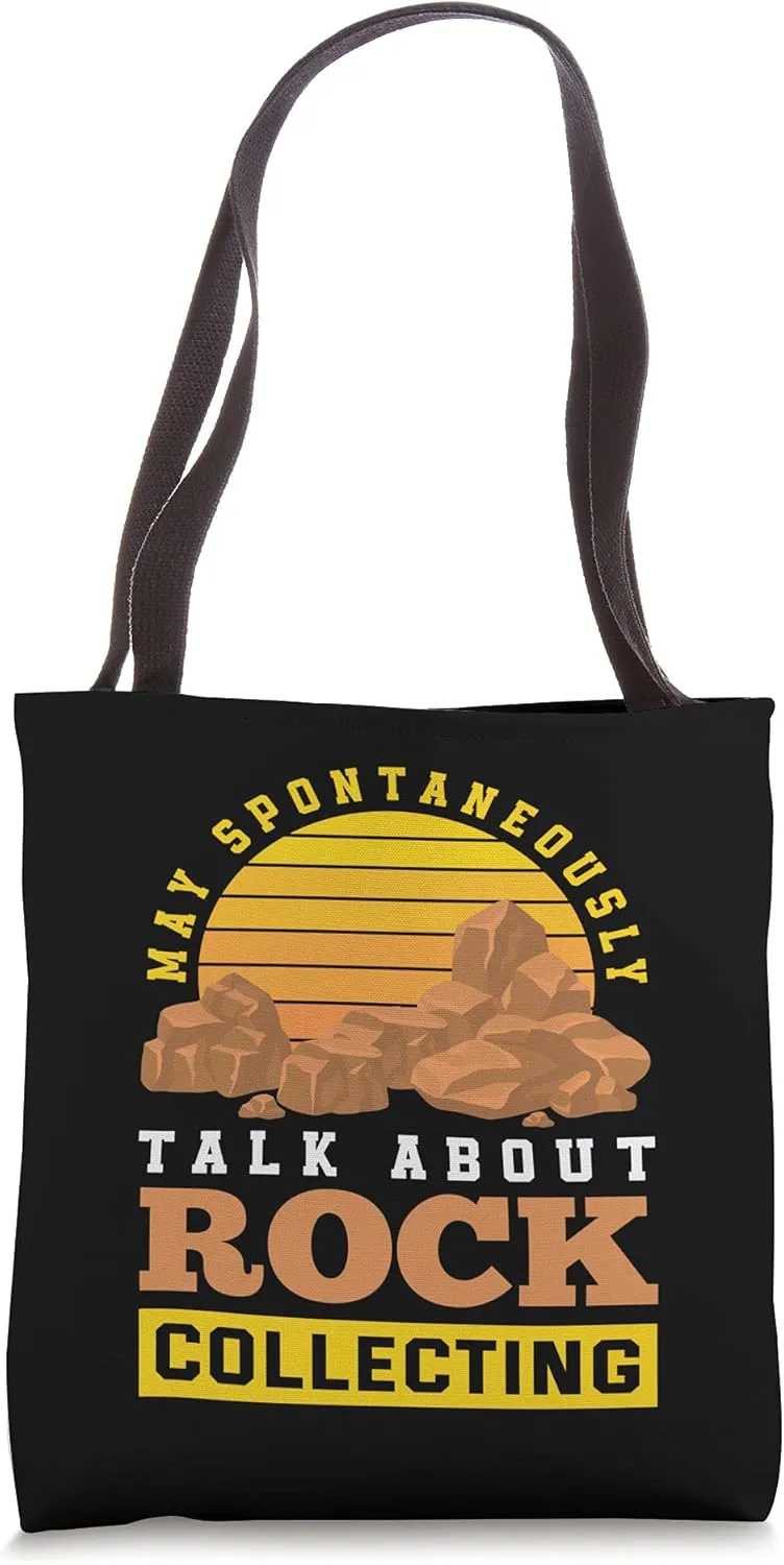 Retro Rock Collection Nerd Geologist Funny Geology Tote Bag