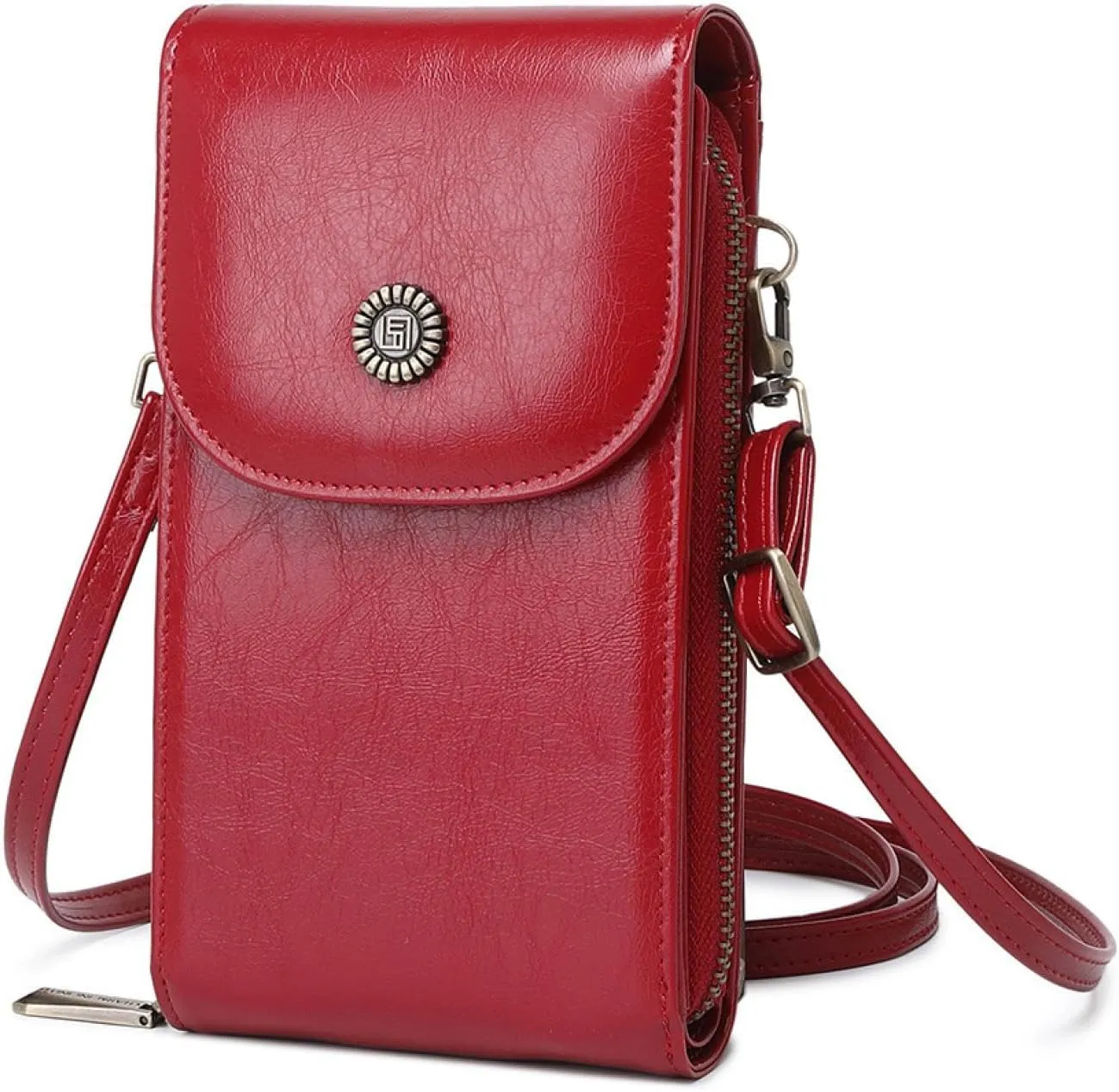 RFID anti magnetic women's phone bag PU leather phone bag versatile single shoulder crossbody bag