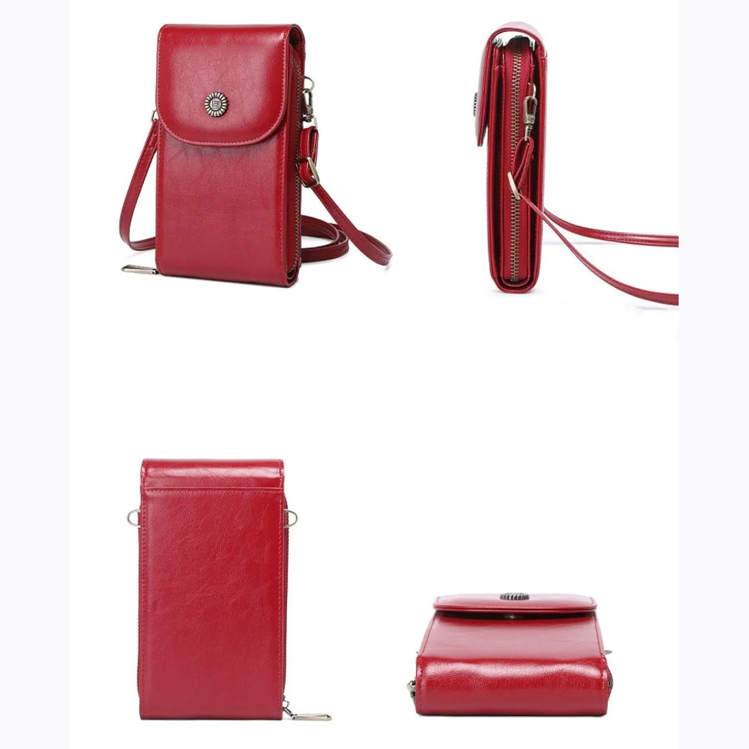 RFID anti magnetic women's phone bag PU leather phone bag versatile single shoulder crossbody bag