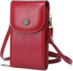 RFID anti magnetic women's phone bag PU leather phone bag versatile single shoulder crossbody bag