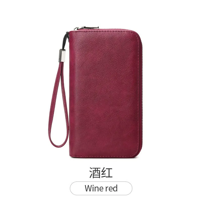 RFID Blocking PU Leather Accordion Wallet – Multi-Slot Card Holder