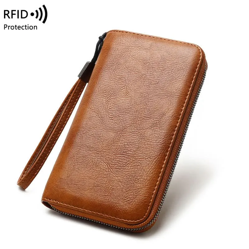 RFID Blocking PU Leather Accordion Wallet – Multi-Slot Card Holder