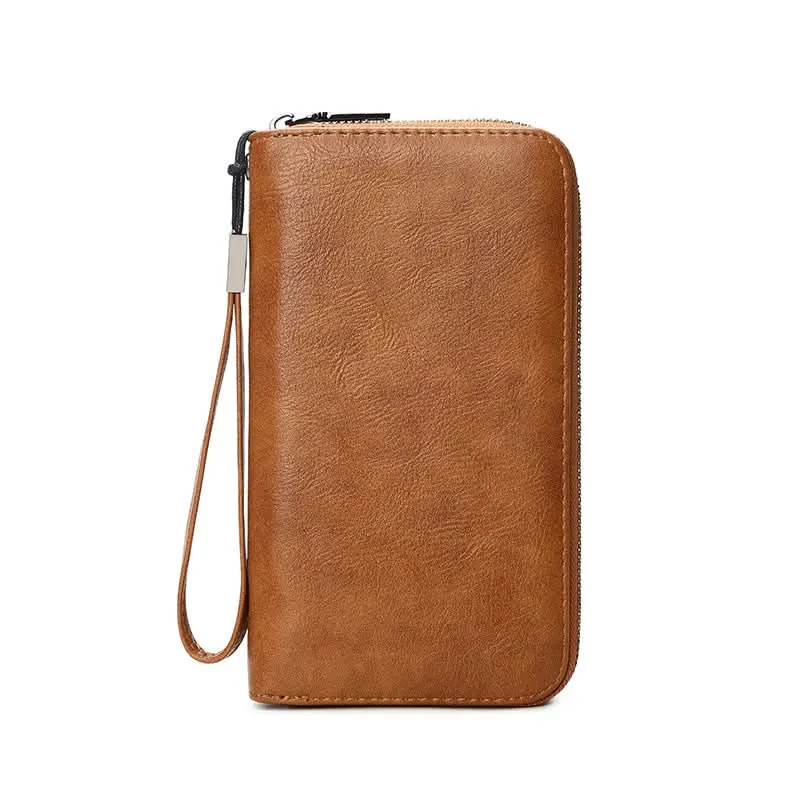 RFID Blocking PU Leather Accordion Wallet – Multi-Slot Card Holder