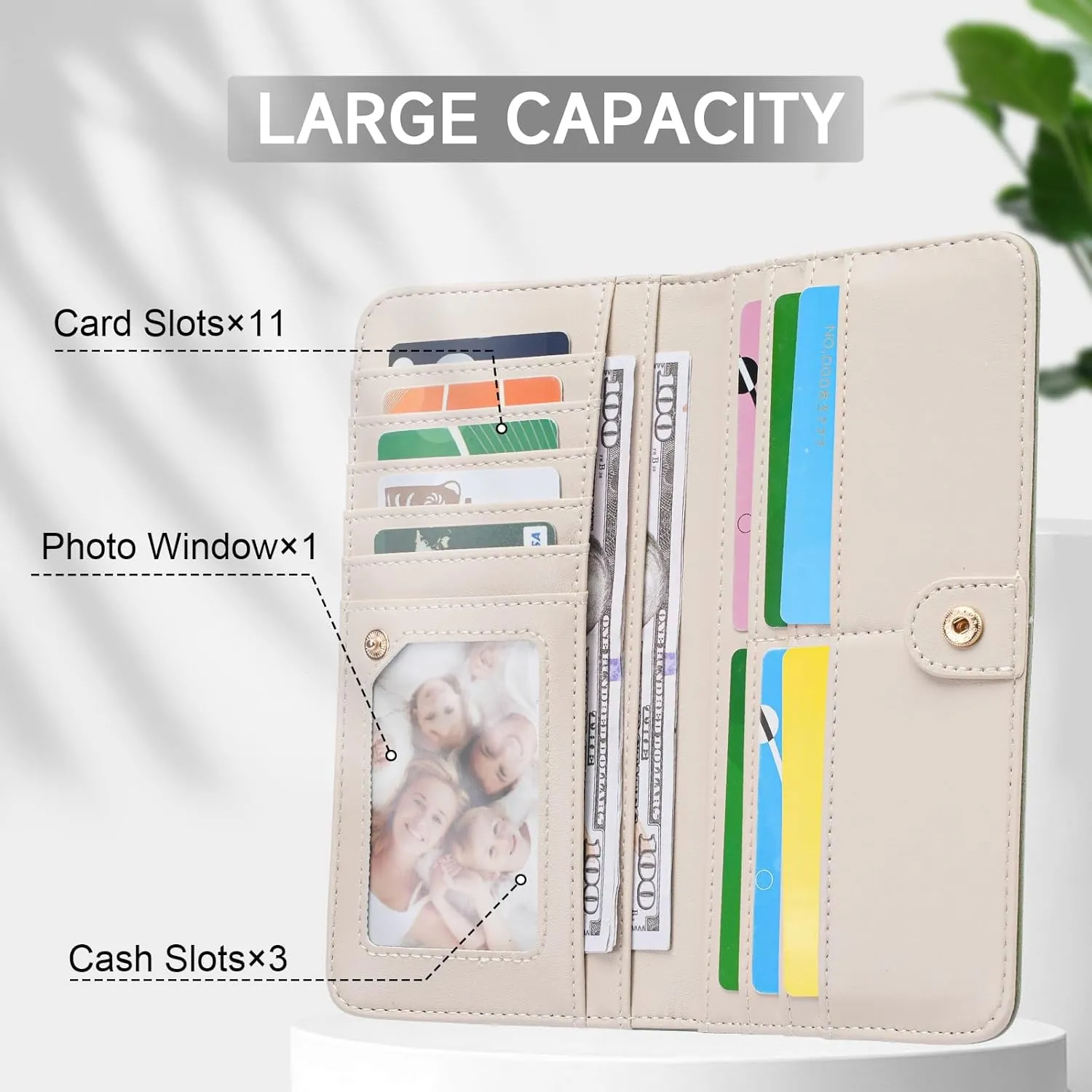 RFID Wallet Women Ultra Slim Thin Womens Wallet Compact Clutch Long Ladies Wallet for Women YELLOW