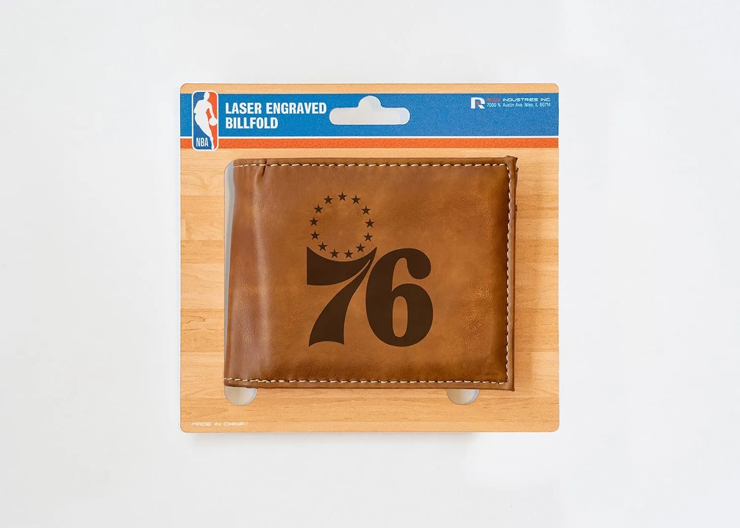 Rico Industries NBA Laser Engraved Billfold Wallet Laser Engraved Bill-fold Wallet - Slim Design - Great Gift