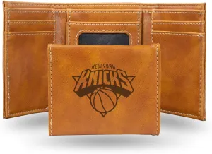Rico Industries NBA Laser Engraved Trifold Laser Engraved Tri-Fold Wallet - Men's Accessory
