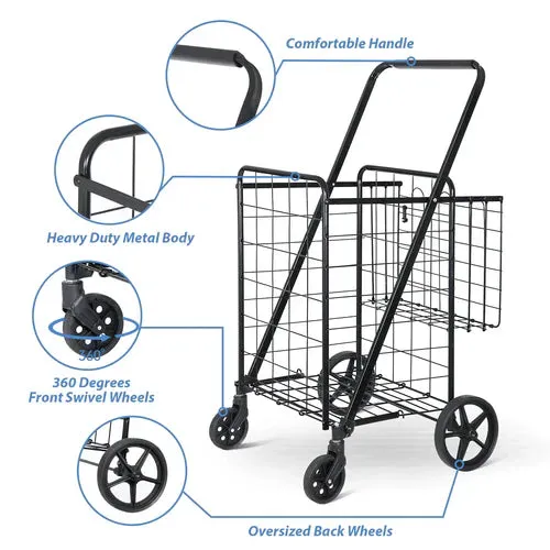 Royaleva Portable Shopping Cart for Easy Errands and Groceries
