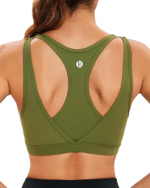RUNNING GIRL Sports Bras for Women High Support,Molded Cup High Impact Sports Bra Racerback Workout Yoga Running Bra
