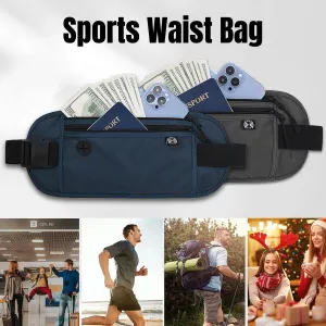 Running Hiking Sport Bum Bag Travel Phone Money Fanny Pack Waist Belt Zip Pouch