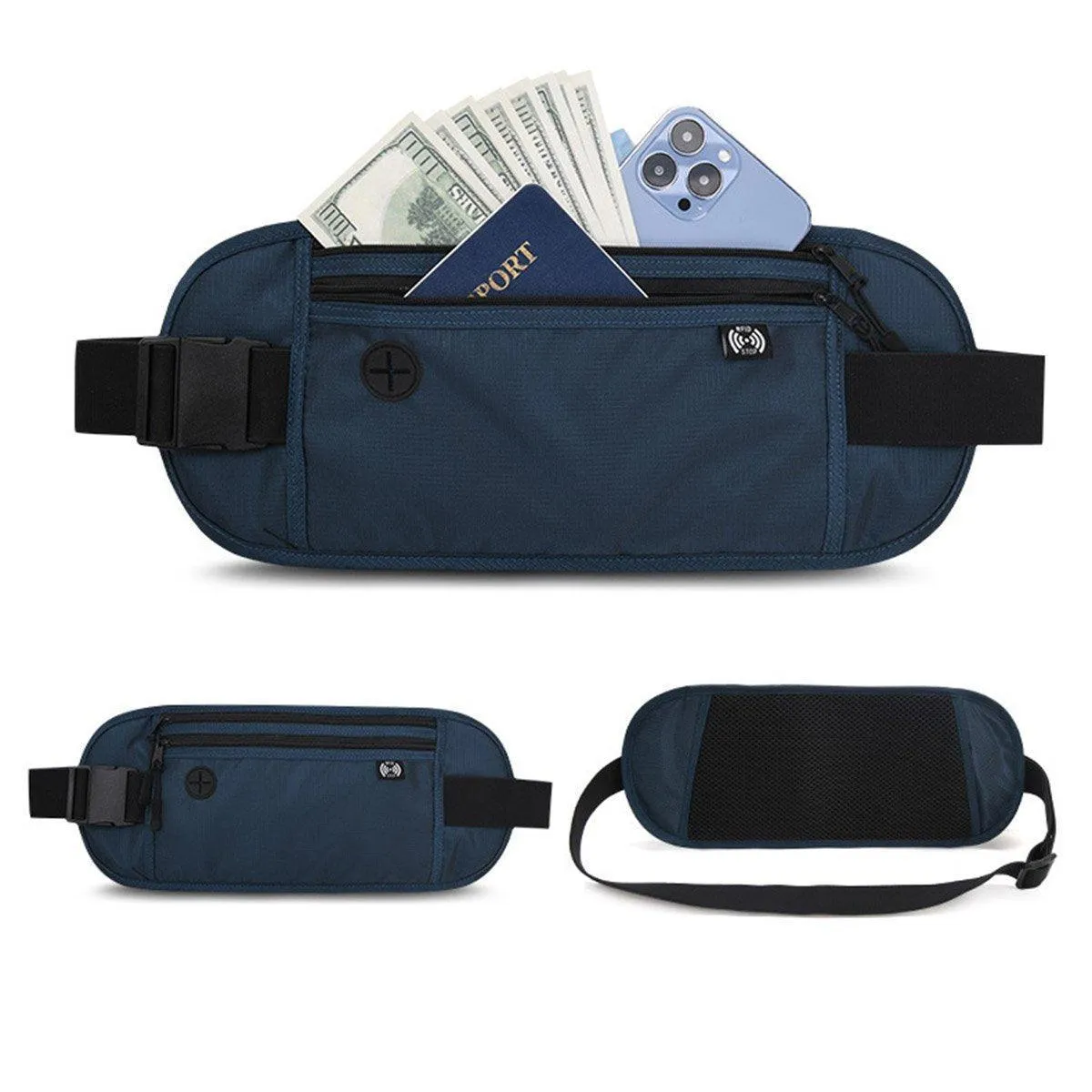 Running Hiking Sport Bum Bag Travel Phone Money Fanny Pack Waist Belt Zip Pouch