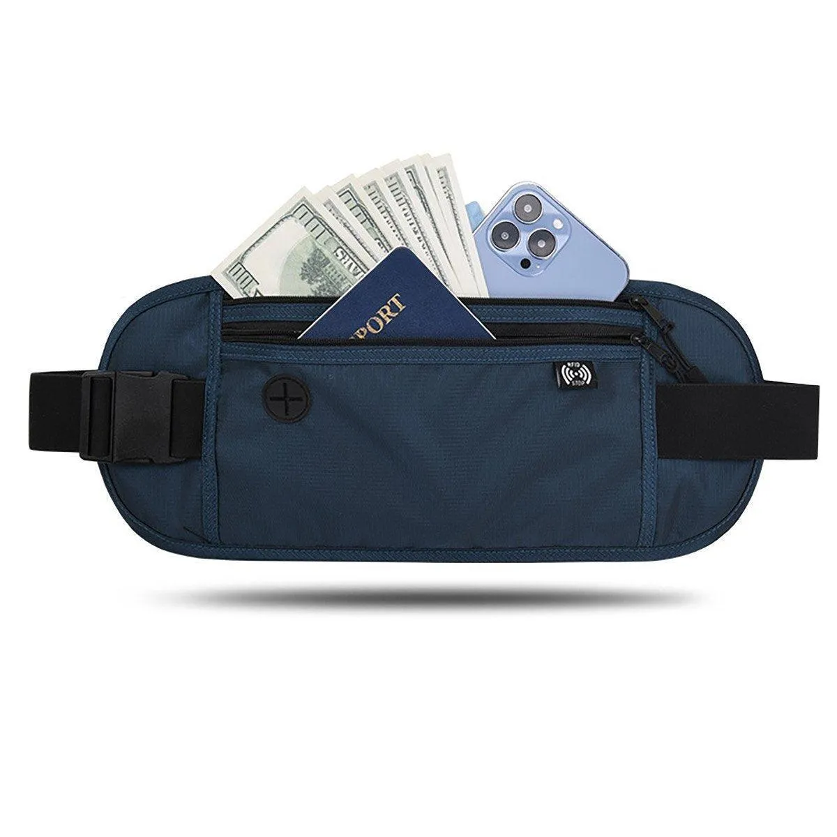 Running Hiking Sport Bum Bag Travel Phone Money Fanny Pack Waist Belt Zip Pouch