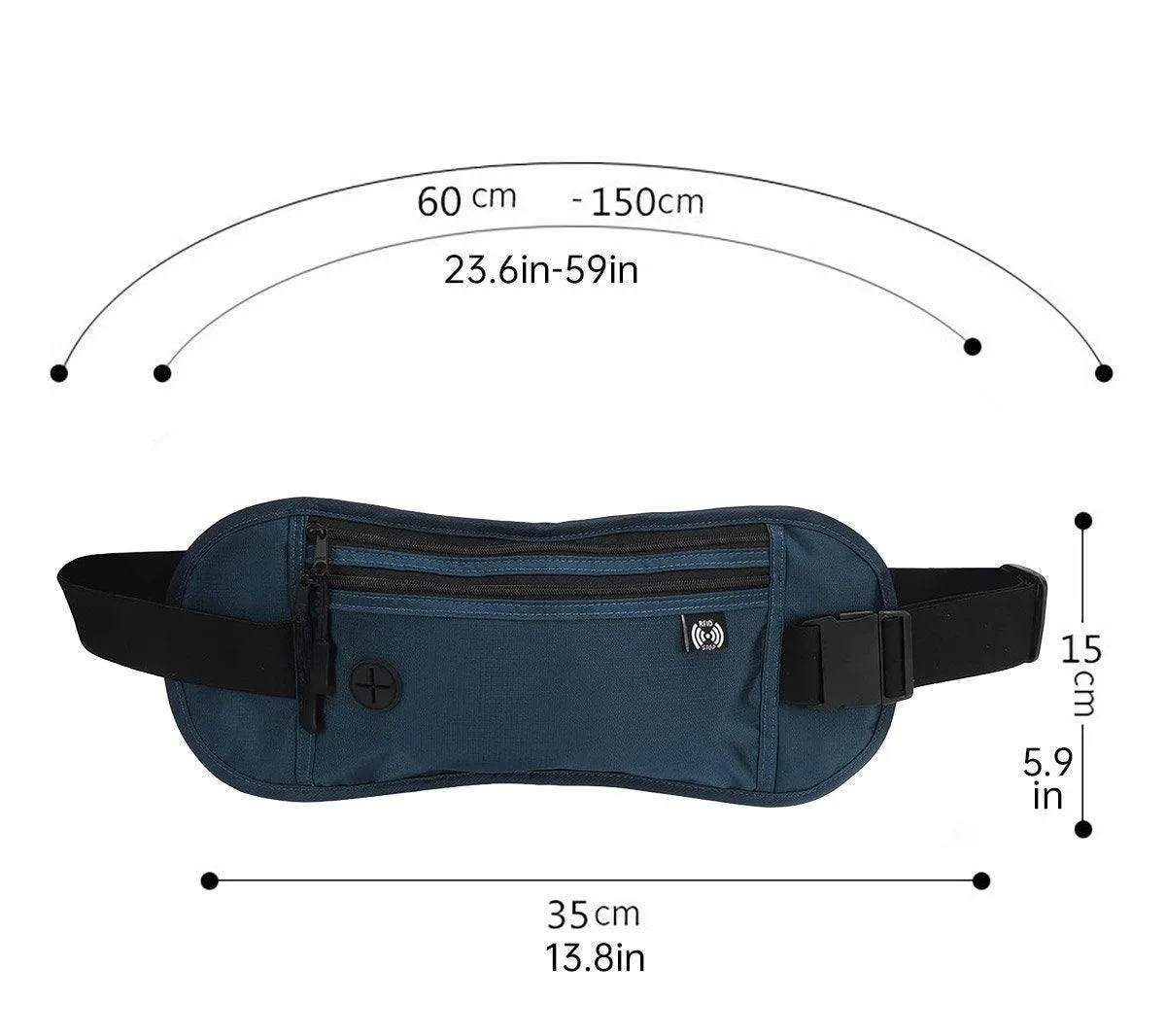 Running Hiking Sport Bum Bag Travel Phone Money Fanny Pack Waist Belt Zip Pouch