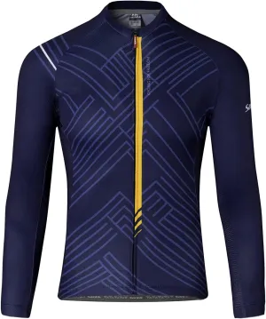 Santic Cycling Jersey Men's Long Sleeve Bike Reflective Full Zip Bicycle Shirts with Pockets