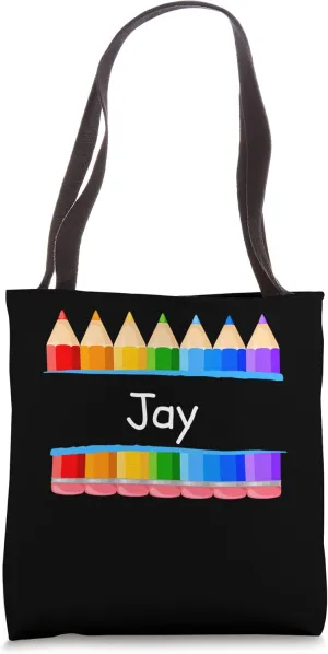School Teacher Student Name Jay Kindergarten Tag Kids Tote Bag