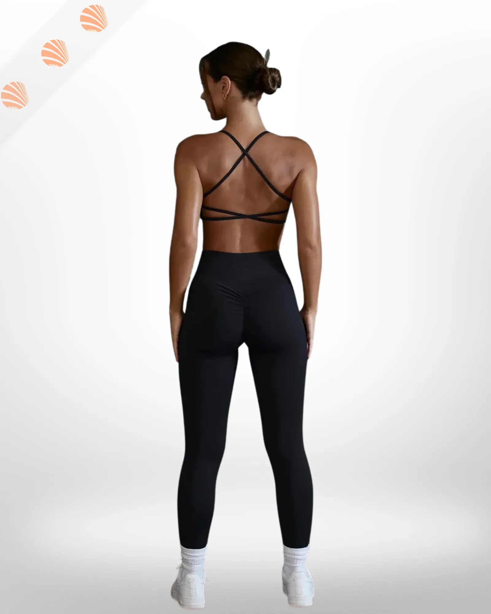 Scoop Neck Open Back Sports Bra