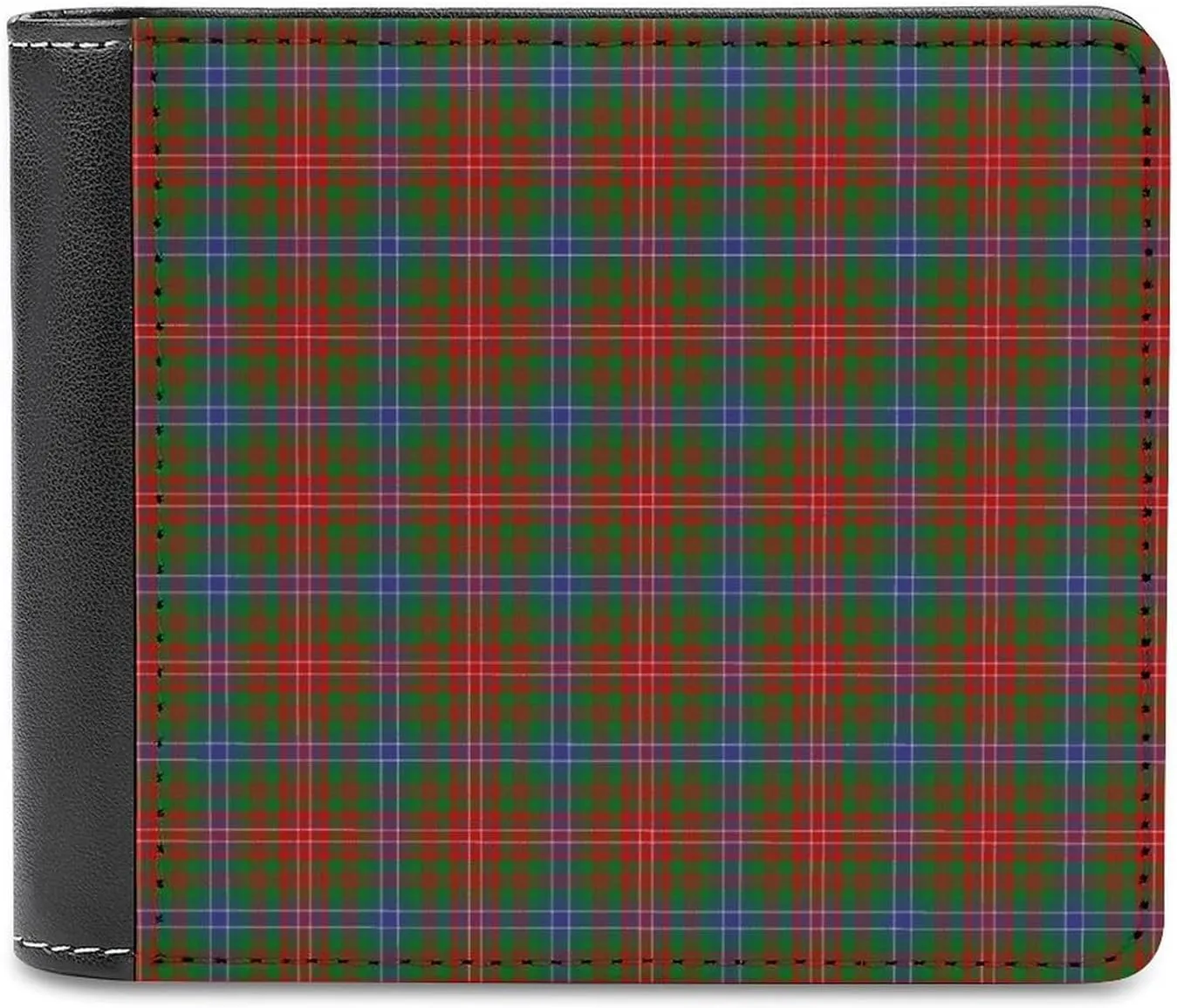 Scottish Clan Wilson Tartan Plaid Single Sided Leather Wallet, Portable And Exquisite Wallet