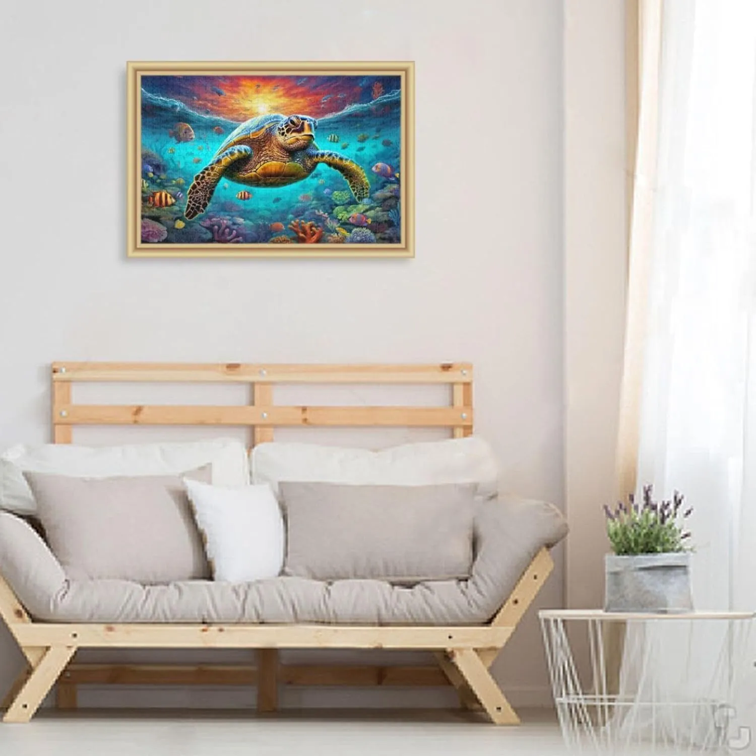 Sea Turtle Tropical Fish Jigsaw Puzzles 1000 Pieces Toy Games Educational Gift Home Decor for Adults Kids A110071