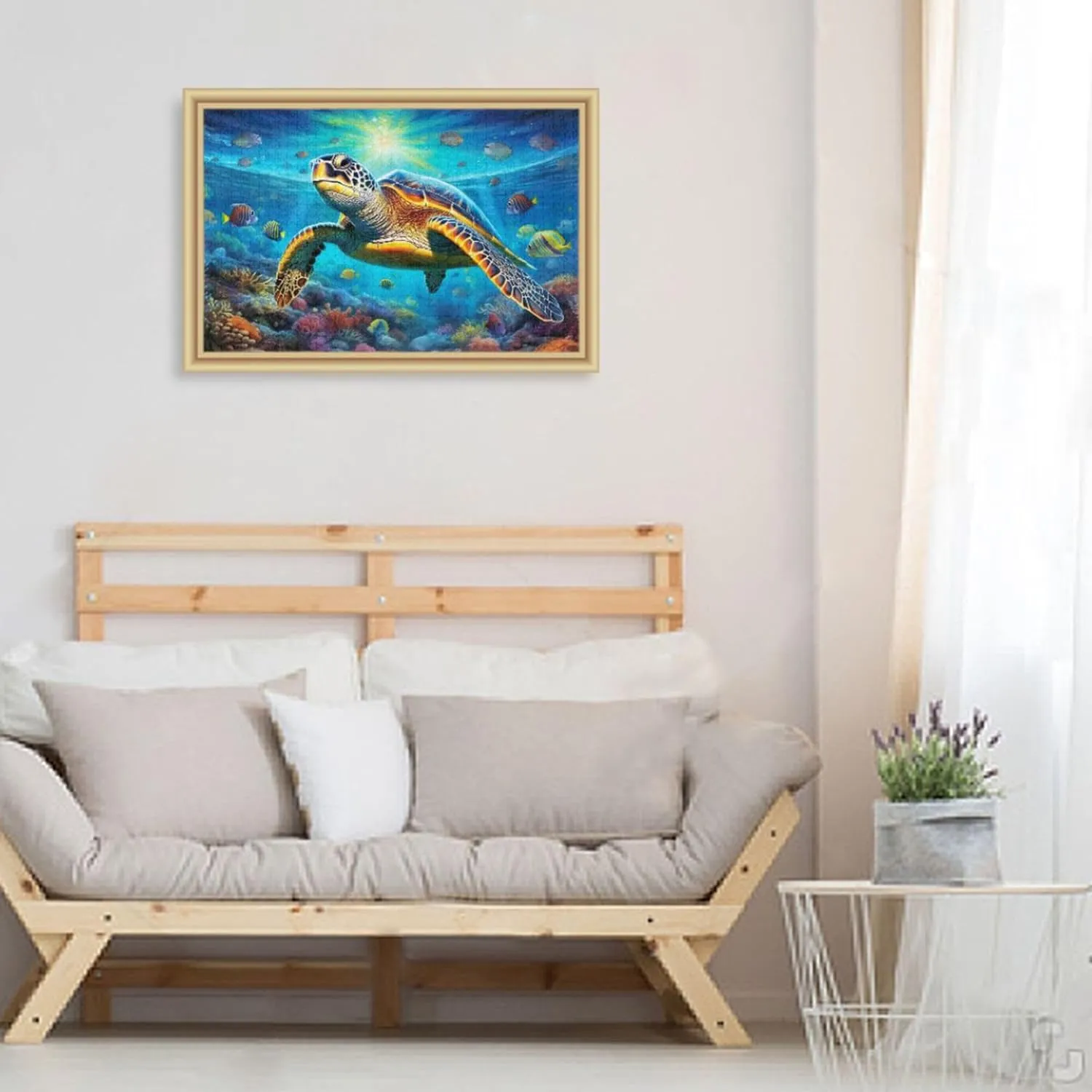 Sea Turtle Tropical Fish Jigsaw Puzzles 1000 Pieces Toy Games Educational Gift Home Decor for Adults Kids A110089
