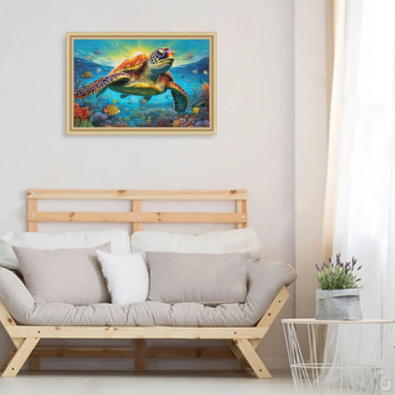 Sea Turtle Tropical Fish Jigsaw Puzzles 1000 Pieces Toy Games Educational Gift Home Decor for Adults Kids A110090