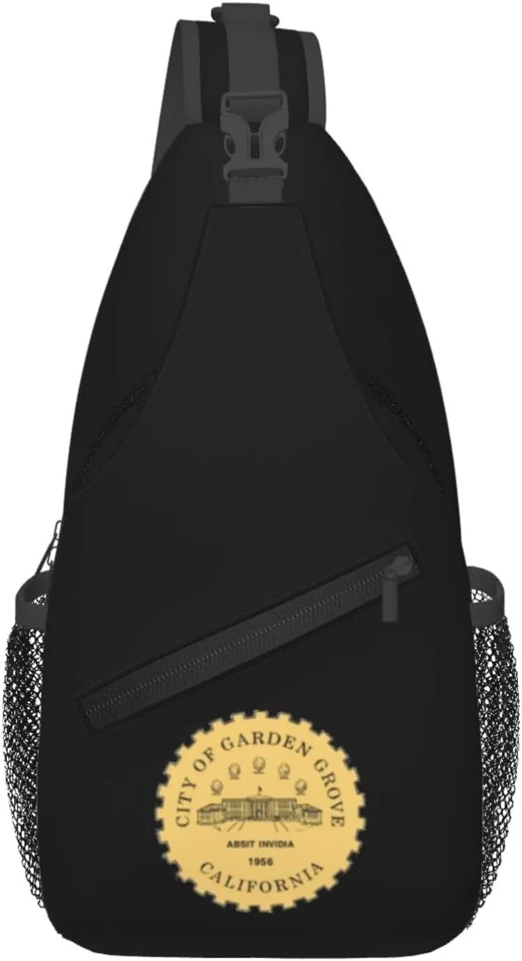 Seal Of Garden Grove, California Crossbody Bags For Women Men Chest Backpack Gym Shoulder Bag Travel Outdoor Sports Casual Crossbody Bags