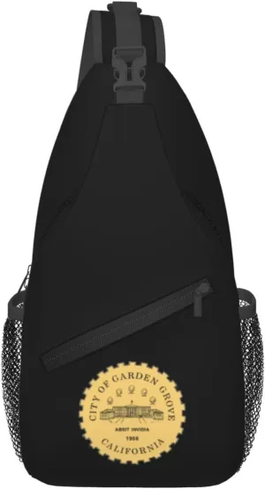 Seal Of Garden Grove, California Crossbody Bags For Women Men Chest Backpack Gym Shoulder Bag Travel Outdoor Sports Casual Crossbody Bags