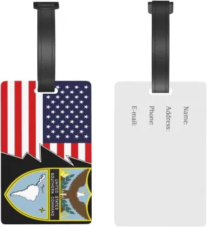 Seal of The United States Southern Command and America Luggage Tags for Suitcases Travel Tags ID Labels for Women Men Travel Bag Luggage Accessories