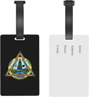 Seal of Trinity County, California Luggage Tags for Suitcases Travel Tags ID Labels for Women Men Travel Bag Luggage Accessories
