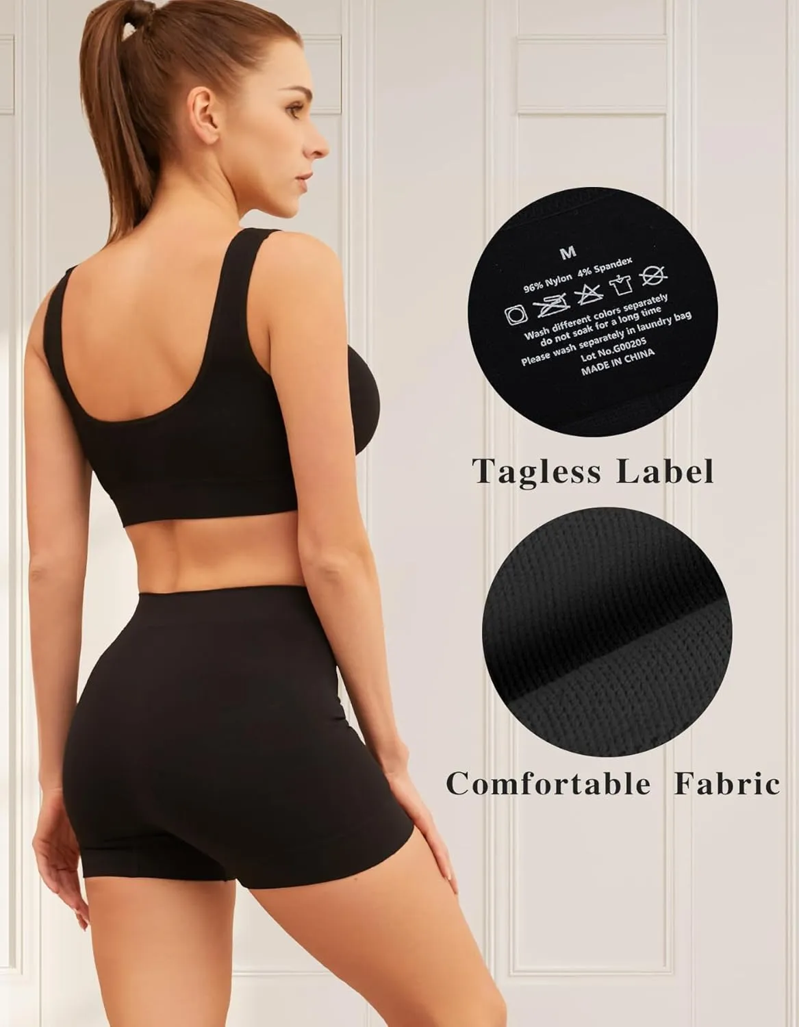 Seamless Sports Bras for Women 3 Pack,Wireless Bras Low Impact Sports Bra Sleep Comfortable Yoga Bras with Removable Pads