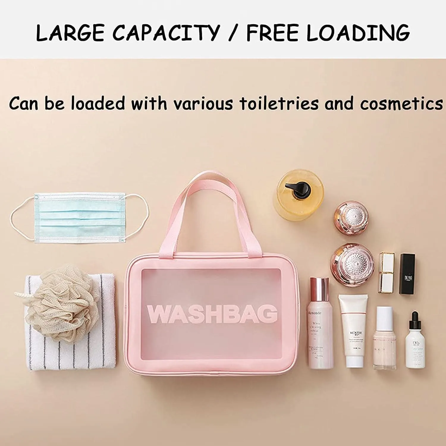 Set of 3 Cosmetic Pouches – Travel Makeup & Toiletry Bags