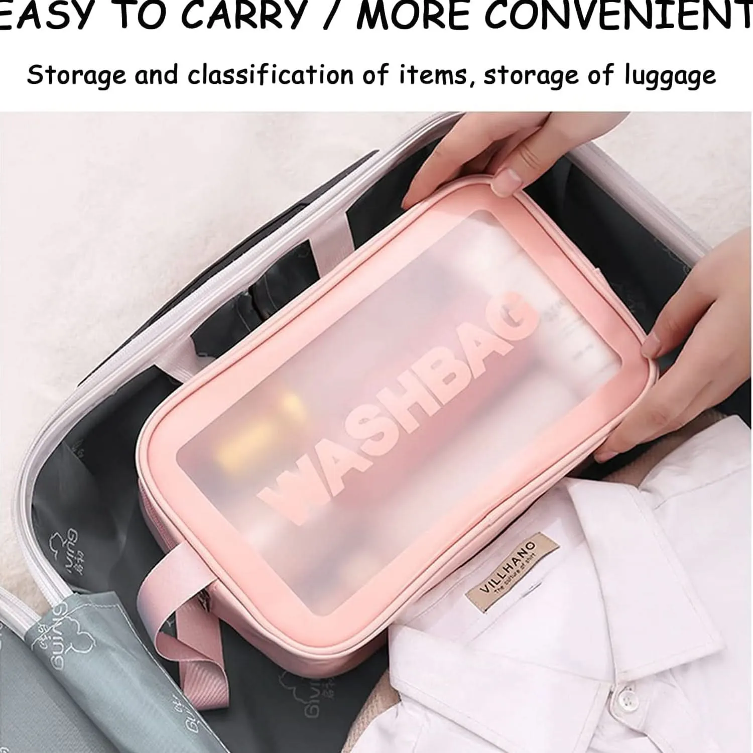 Set of 3 Cosmetic Pouches – Travel Makeup & Toiletry Bags