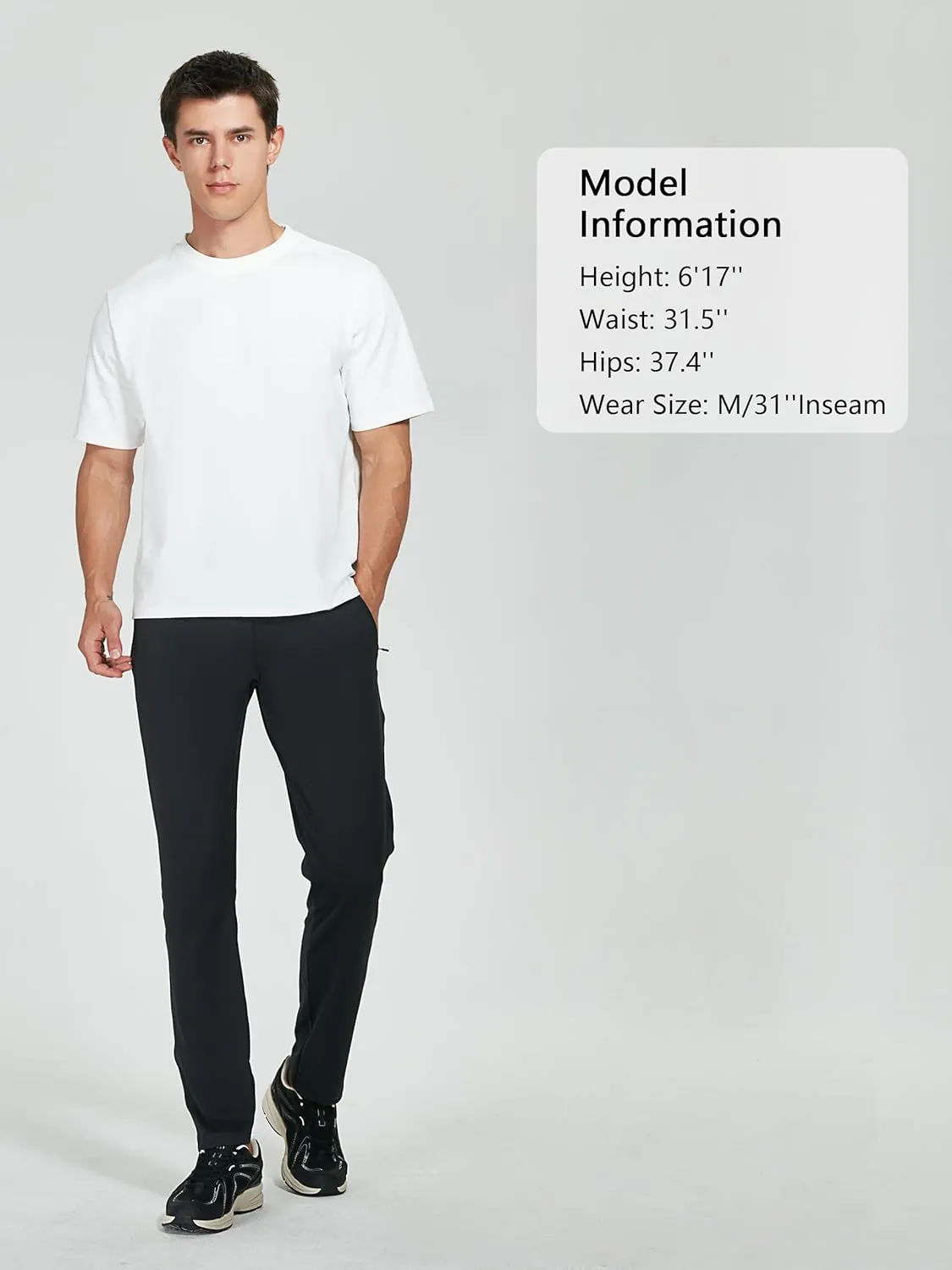 SEVEGO Men's 31"/33"/35"/37" Inseam Tall Sweatpants Zipper Pockets Joggers Athletic Workout Pants