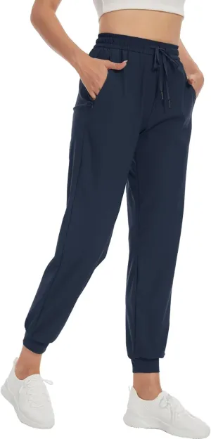 SEVEGO Women's 30"/32"/34"/36" Tall Inseam Joggers Lightweight Sweatpants Zipper Pockets Athletic Workout Lounge Pants