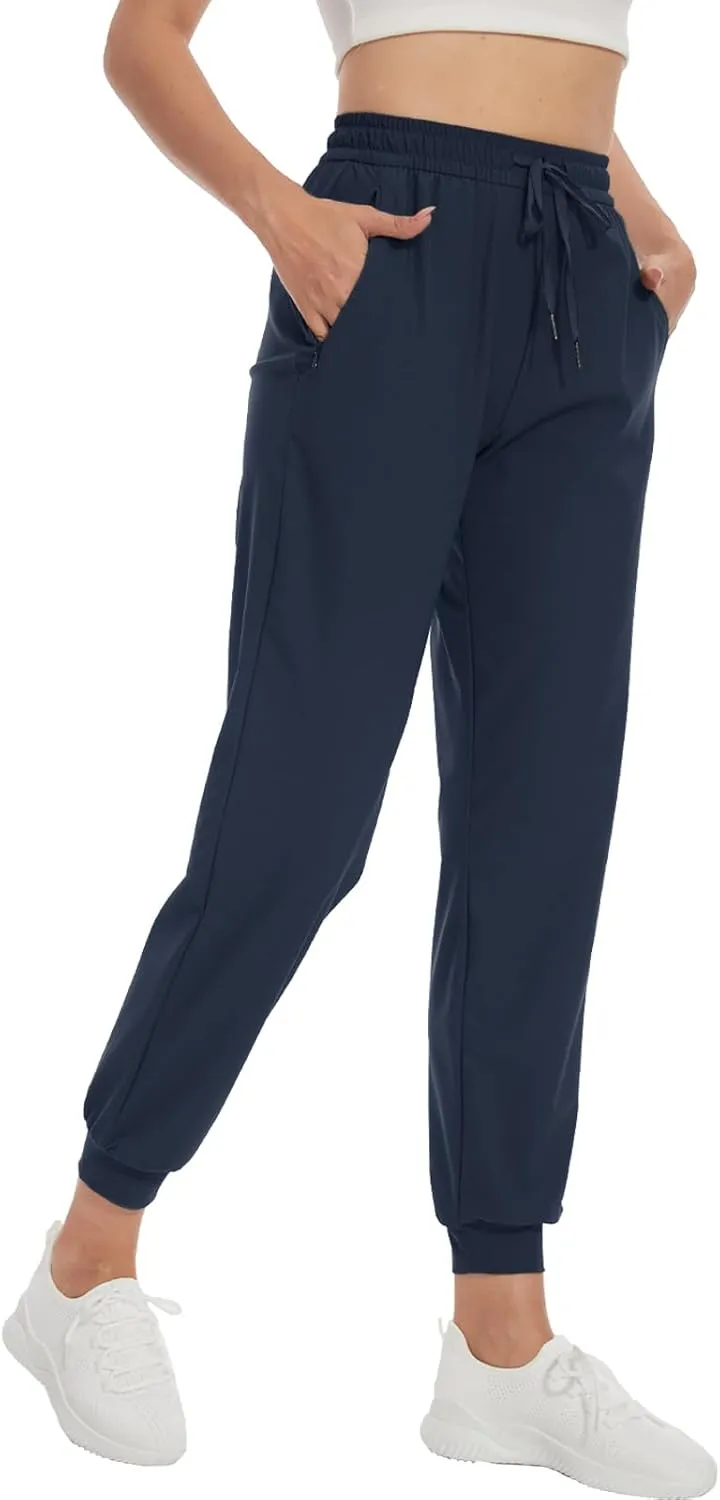SEVEGO Women's 30"/32"/34"/36" Tall Inseam Joggers Lightweight Sweatpants Zipper Pockets Athletic Workout Lounge Pants