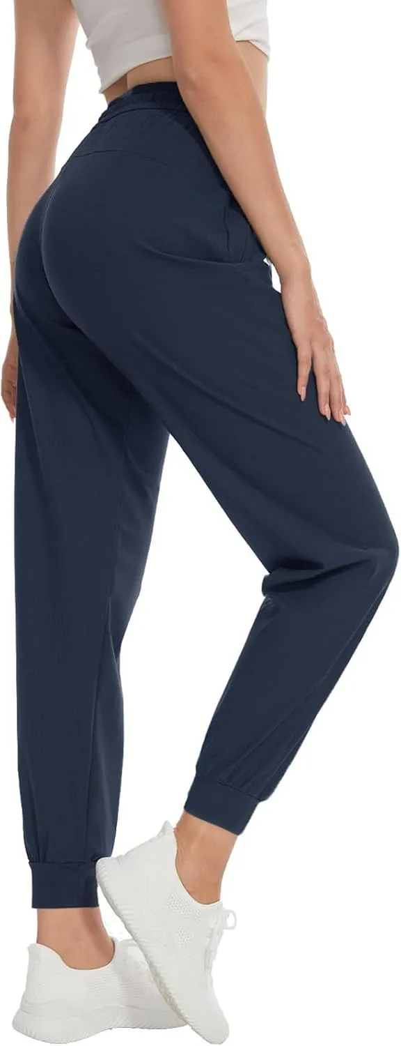 SEVEGO Women's 30"/32"/34"/36" Tall Inseam Joggers Lightweight Sweatpants Zipper Pockets Athletic Workout Lounge Pants