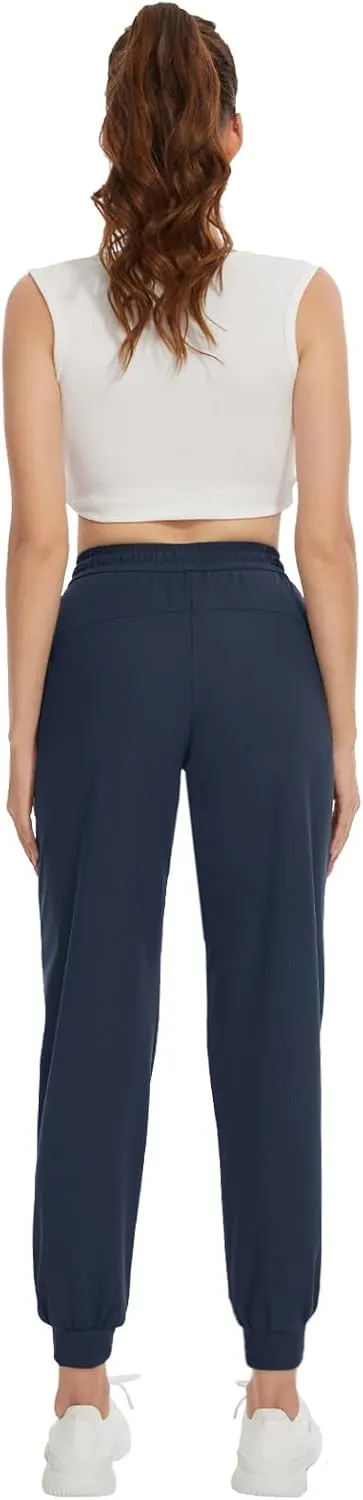 SEVEGO Women's 30"/32"/34"/36" Tall Inseam Joggers Lightweight Sweatpants Zipper Pockets Athletic Workout Lounge Pants