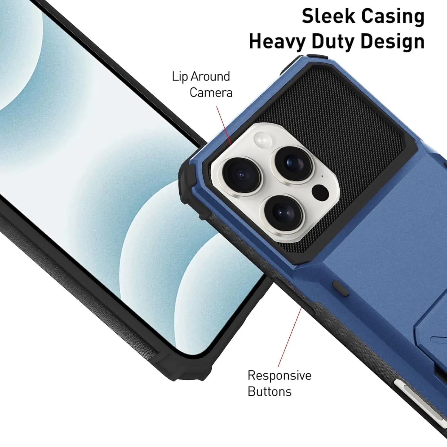 Shockproof iPhone Case With 4 Card Holder Slot
