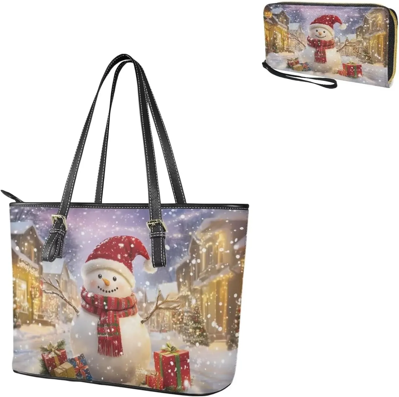 Shoulder Bag Set of 2 Christmas Purse for Women Small Wrist Strap Wallet