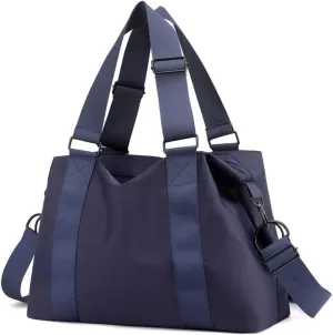 Shoulder Bag Women’s Lightweight Waterproof Nylon Travel Handbag - Large Casual Shoulder Bag(Blue)