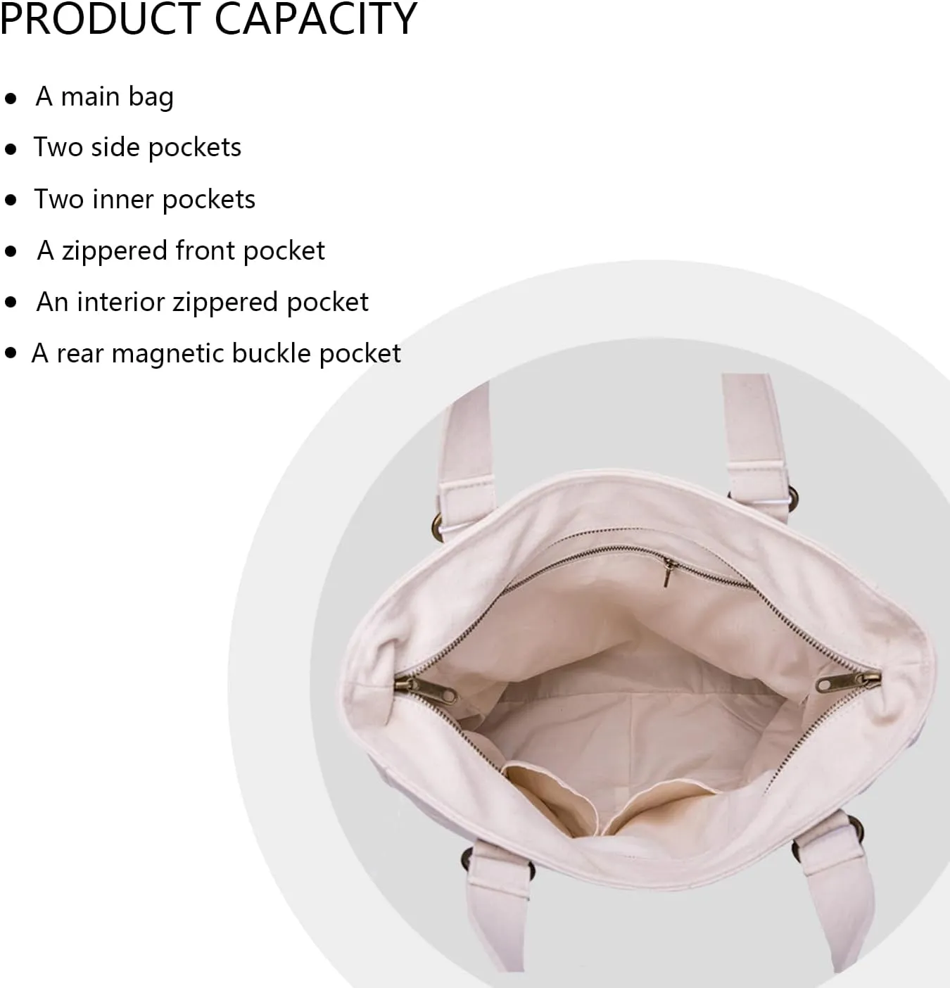 Shoulder Bag - Zip Top Tote Bag, Strong Water Resistance - Nylon Tote Bags for Women - Lightweight and Durable…