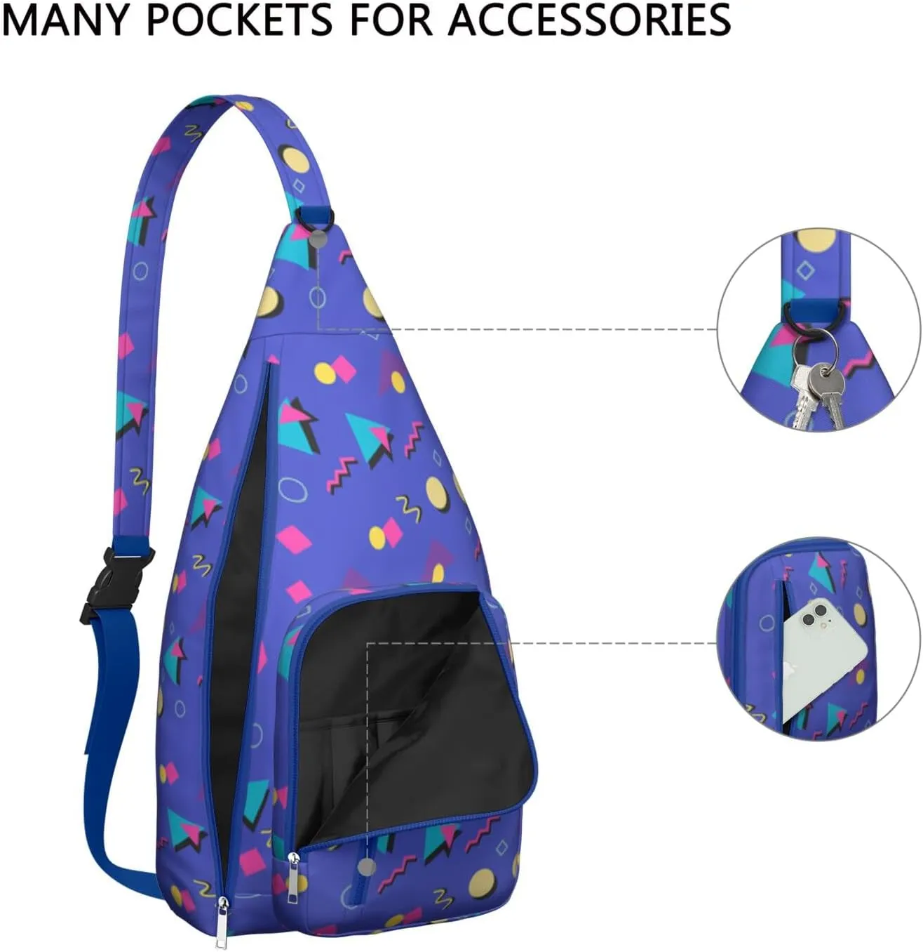 Shoulder Sling Crossbody Casual Chest Bag For Travel Sports Running,Backpack for Men & Women Lightweight Sports BagCrossbody Concealed Carry,Abstract Shoulder Bag Waterproof Chest Bag